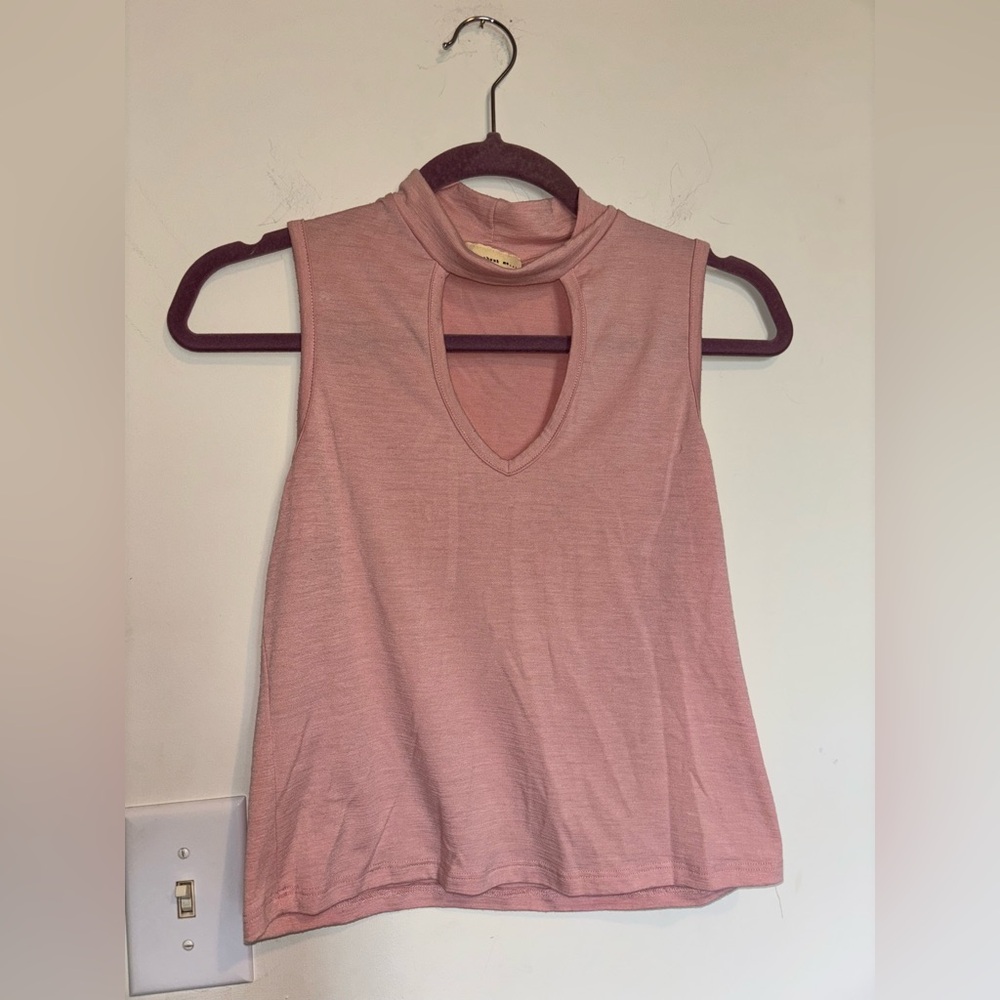 Enough About Me Pink Cut Out Tank Top